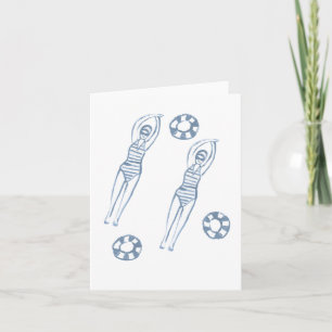 Invitation Snychro artistique nageurs Illustration bleue