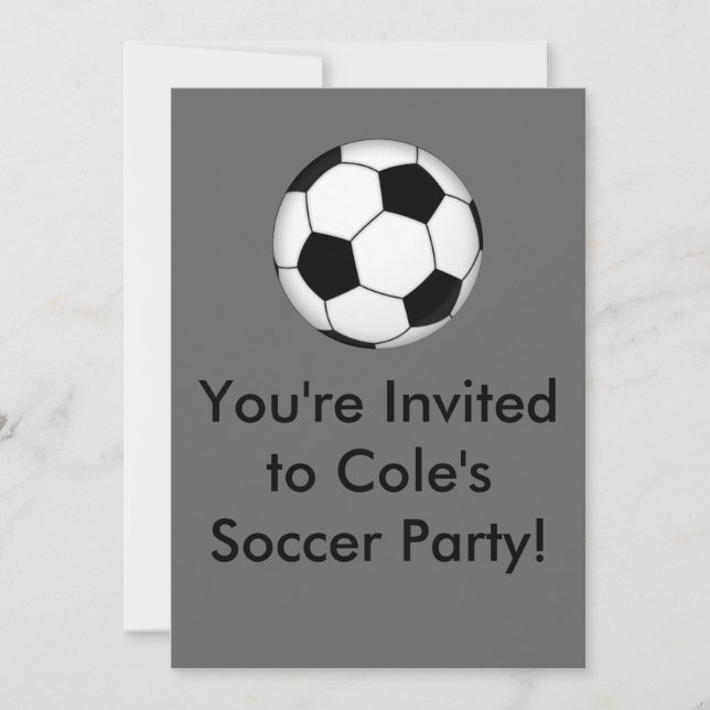 Invitation Soccer_ball, tu es invité à Cole's Soccer Pa... (Devant)
