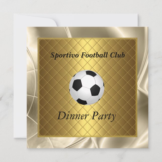 Invitation Soccer Dinner party Football (Front)