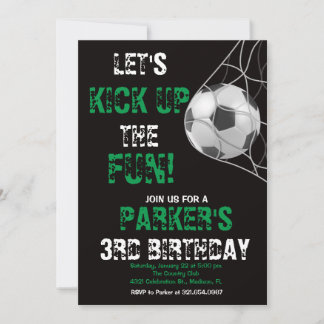 Invitation Soccer Sports Jeu Garçon fête d'anniversaire