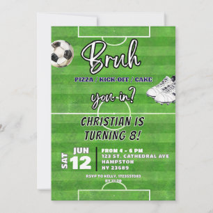 Invitation Soccer Vous Bruh Dans Un Jeune Garçon Anniversaire