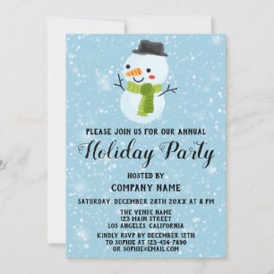 Invitation Société de bonhomme de neige de Noël Fête de vacan