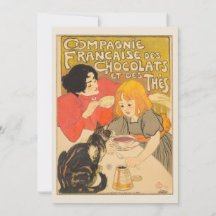 Invitation Société française de chocolats et de thés, Art Nou