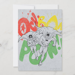 Invitation SOCK BAM POW Batman et Robin