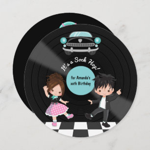 Invitation Sock Hop Party