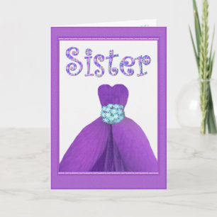 Invitation SOEUR - Maid of Honor PURPLE Fleur Robe Pétale
