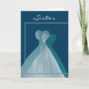 Invitation SOEUR - Maid of Honor Robe TURQUOISE à soufflage v