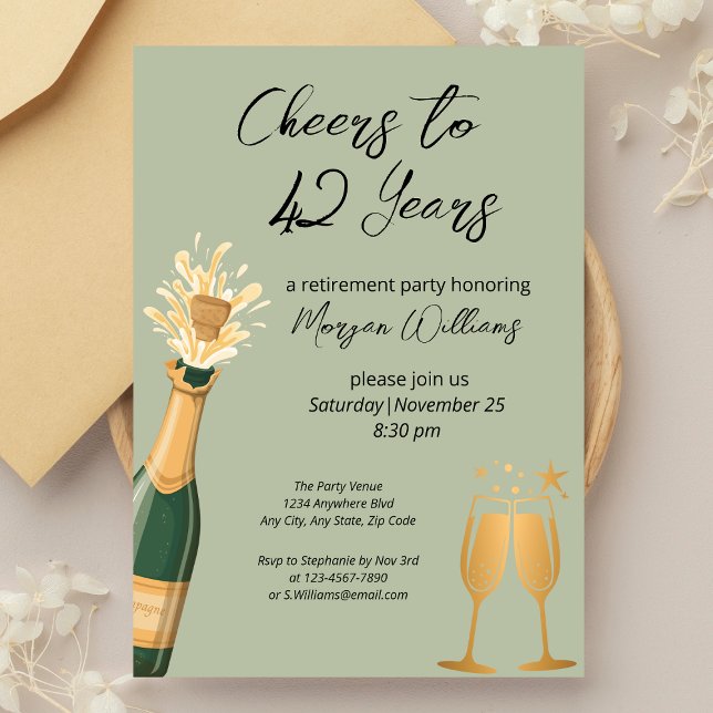 Invitation Soeurs élégantes pour les années Parti de retraite (Créateur téléchargé)