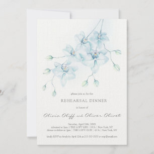 Invitation Soft Blue Orchid Dîner de répétition