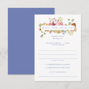 Invitation Soft Garden Florals Mariage RSVP