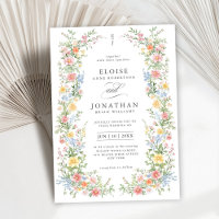 Soft Pastel Ornate Spring Garden Floral Mariage