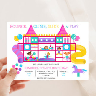 Invitation Soft Play Indoor Jungle Gym Anniversaire Invitatio