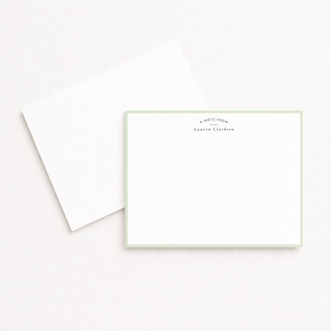 Invitation Soft Sage Green Border Personalized Note Card (Créateur téléchargé)