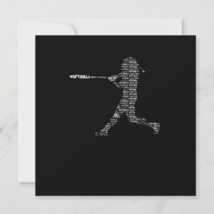 Invitation Softball Silhouette Ball Bat Player Game Glove Gif