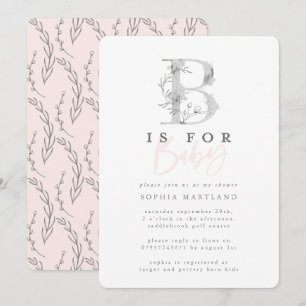 Invitation Soignée classe simple baby shower fête