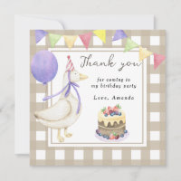 Soignée fête d'anniversaire Goose merci