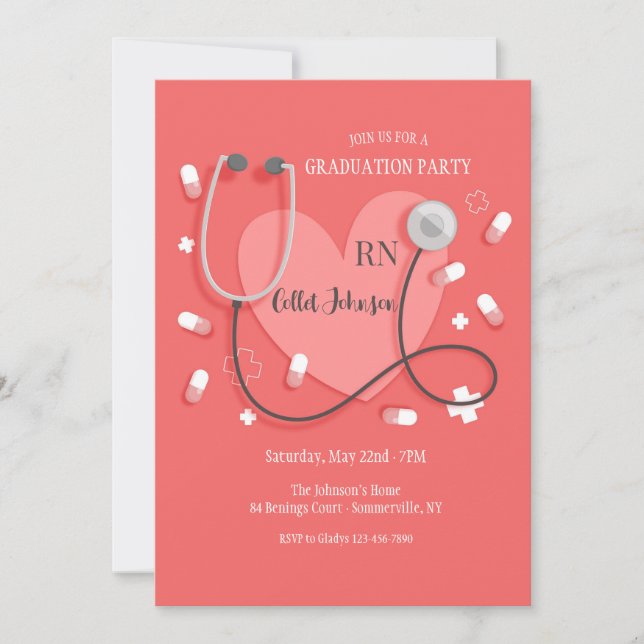 Invitation Soins infirmiers (Devant)