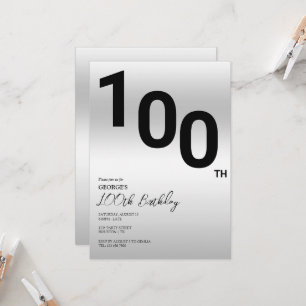 Invitation Soirée 100e anniversaire