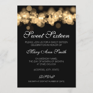 Invitation Soirée 16 médailles d'or de bokeh