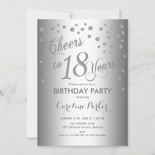Invitation Soirée 18e anniversaire (Devant)