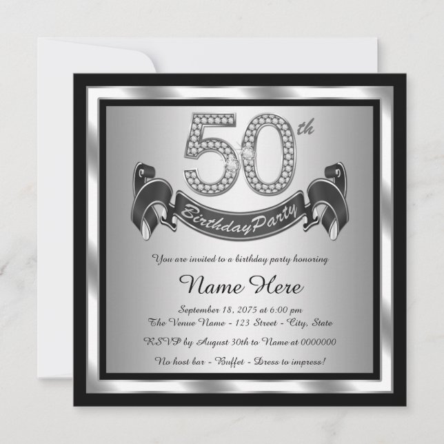 Invitation Soirée 50e anniversaire (Devant)