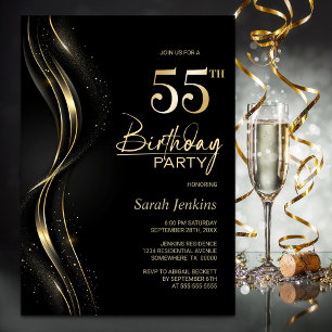 Invitation Soirée 55e anniversaire de Black and Gold