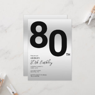 Invitation Soirée 80e anniversaire stylish