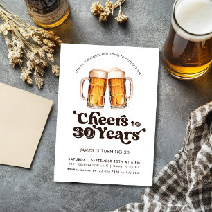 Invitation Soirée à 30 ans bière adulte 30e anniversaire