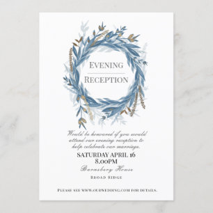 Invitation Soirée Accueil mariage, Bleu