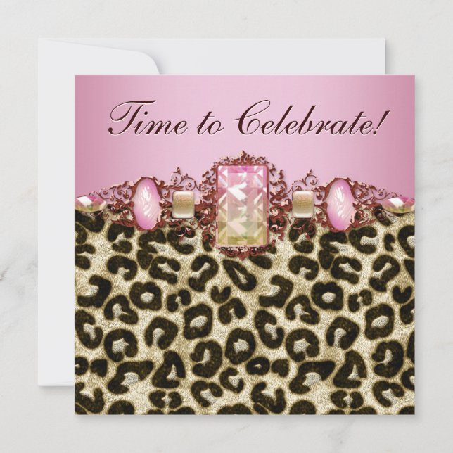 Invitation Soirée Anniversaire Pink Gold (Devant)