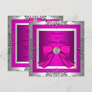 Invitation Soirée Anniversaire Pretty Hot Rose