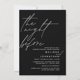 Invitation Soirée avant le dîner de répétition Mariage t1