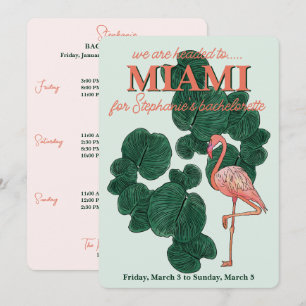 Invitation soirée bachelorette à Miami