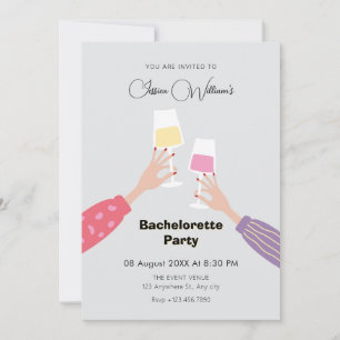 Invitation Soirée Bachelorette en verre