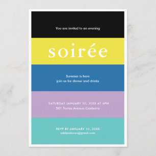 Invitation Soiree Birthday Party