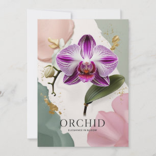 Invitation Soirée botanique Elégante Orchidée