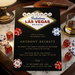 Invitation Soirée Casino Bachelor Party à Las Vegas