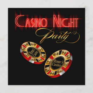 Invitation Soirée Casino de Vegas DEMANDEZ-MOI DE METTRE VOTR