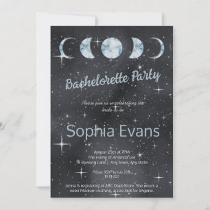 Invitation Soirée Céleste Thèmes de Lune Zodiaque Enterrement