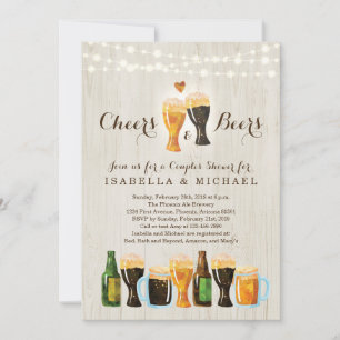 Invitation Soirée Cheers & Beer Couple's Douche / Dîner de ré