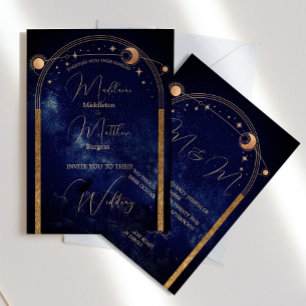 Invitation Soirée Ciel Céleste Mariage élégant