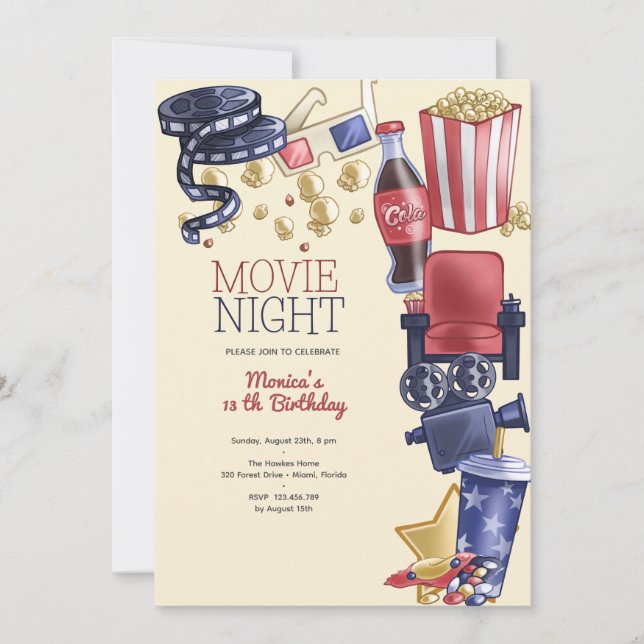 Invitation Soirée cinéma (Devant)