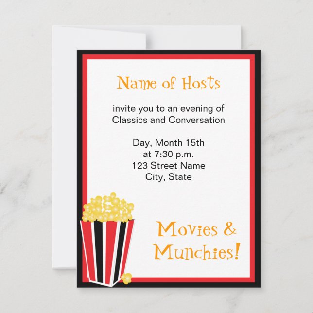 Invitation Soirée cinéma (Devant)