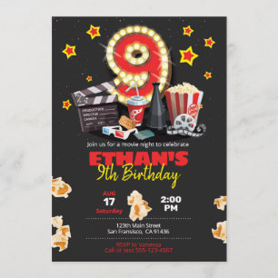 Invitation Soirée cinéma, théâtre - 9e anniversaire Invitatio