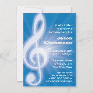 Invitation Soirée Clé Treble