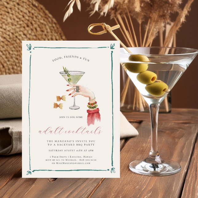 Invitation Soirée Cocktail classique (Créateur téléchargé)