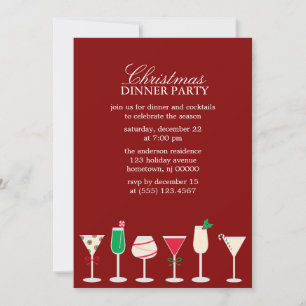 Invitation Soirée Cocktail de Noël