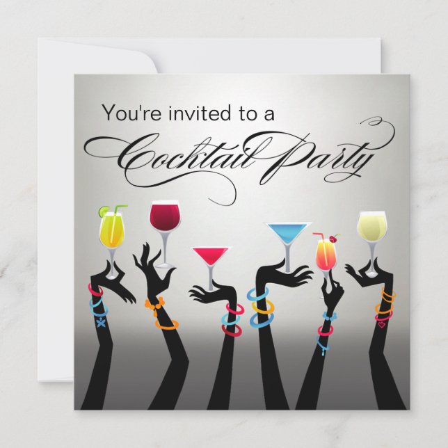 Invitation Soirée Cocktail de Vacances ! (Devant)