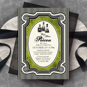 Invitation Soirée Cocktail Halloween Choisir Votre Poison