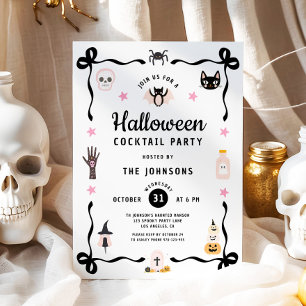 Invitation Soirée Cocktail Halloween Coquette